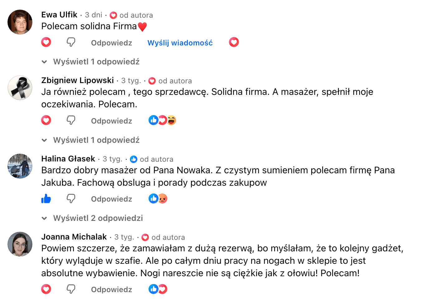 Co piszą o nas na Facebook 👍 