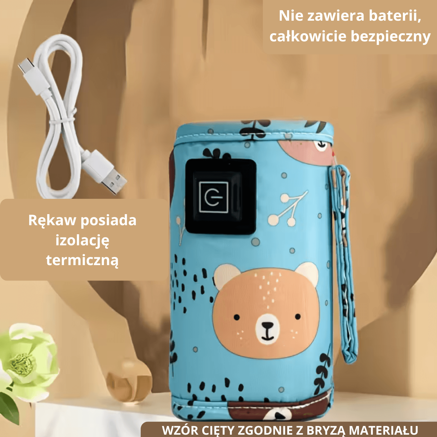 Inteligentny podgrzewacz USB "Warmie"
🍼👶 Kabel zasilający USB-C w zestawie!
