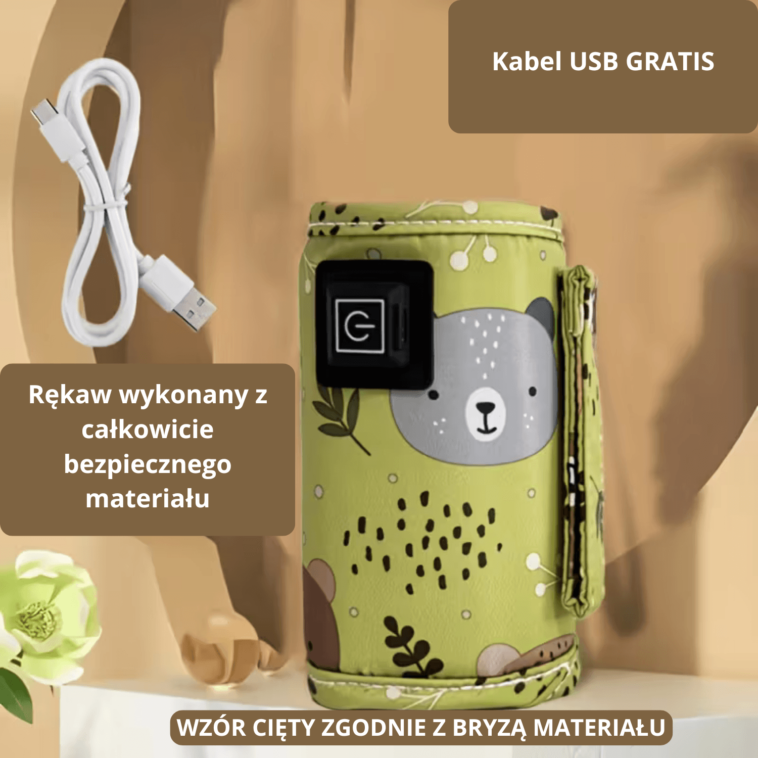 Inteligentny podgrzewacz USB "Warmie"
🍼👶 Kabel zasilający USB-C w zestawie!