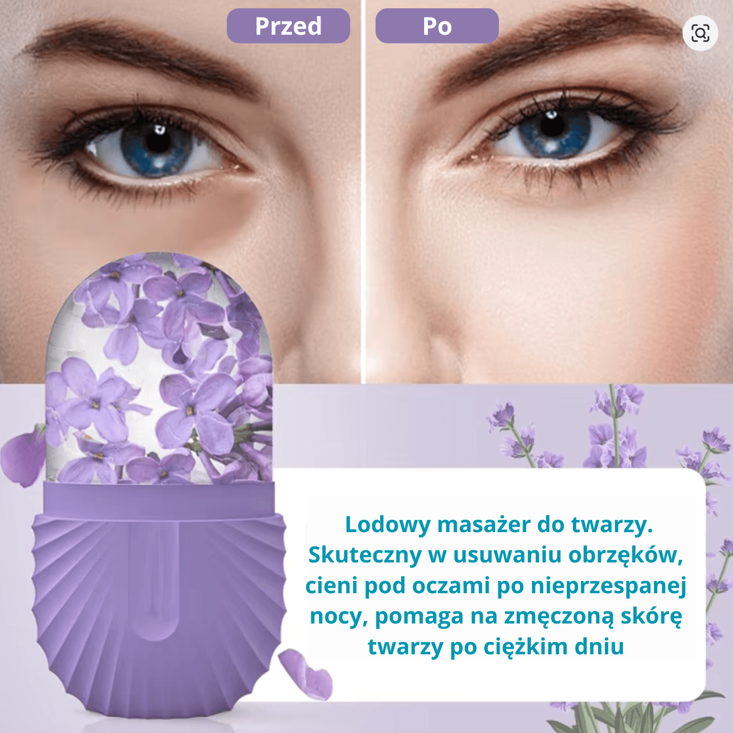 Chłodzący masażer do twarzy ❄️ 🥶