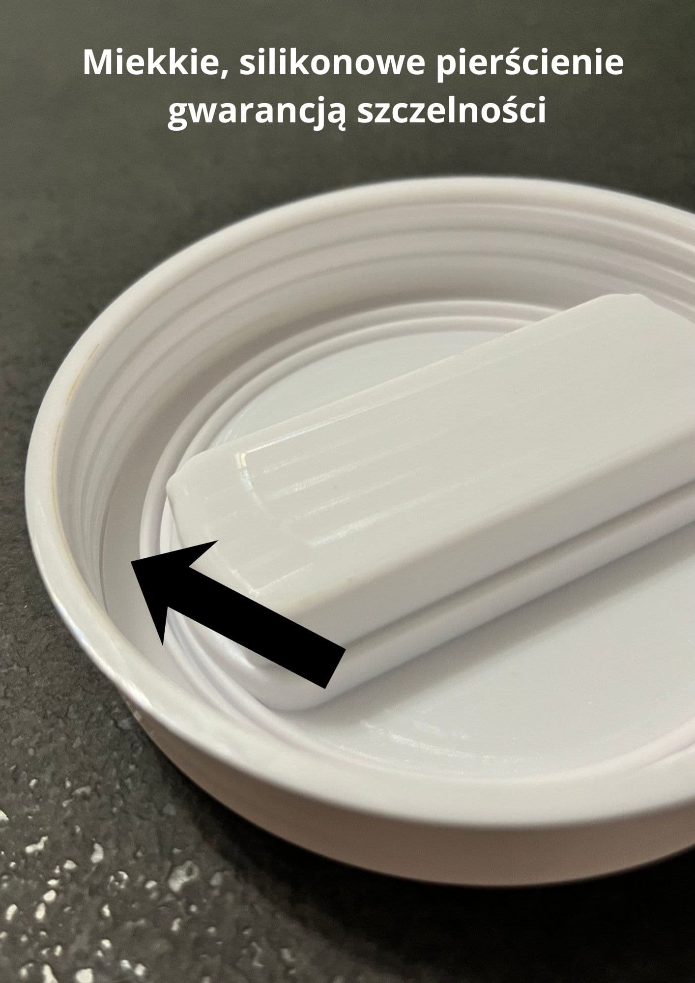 Słoik "Klepsydra" 1000 ml na przetwory z separatorem soku + składany widelec w zestawie