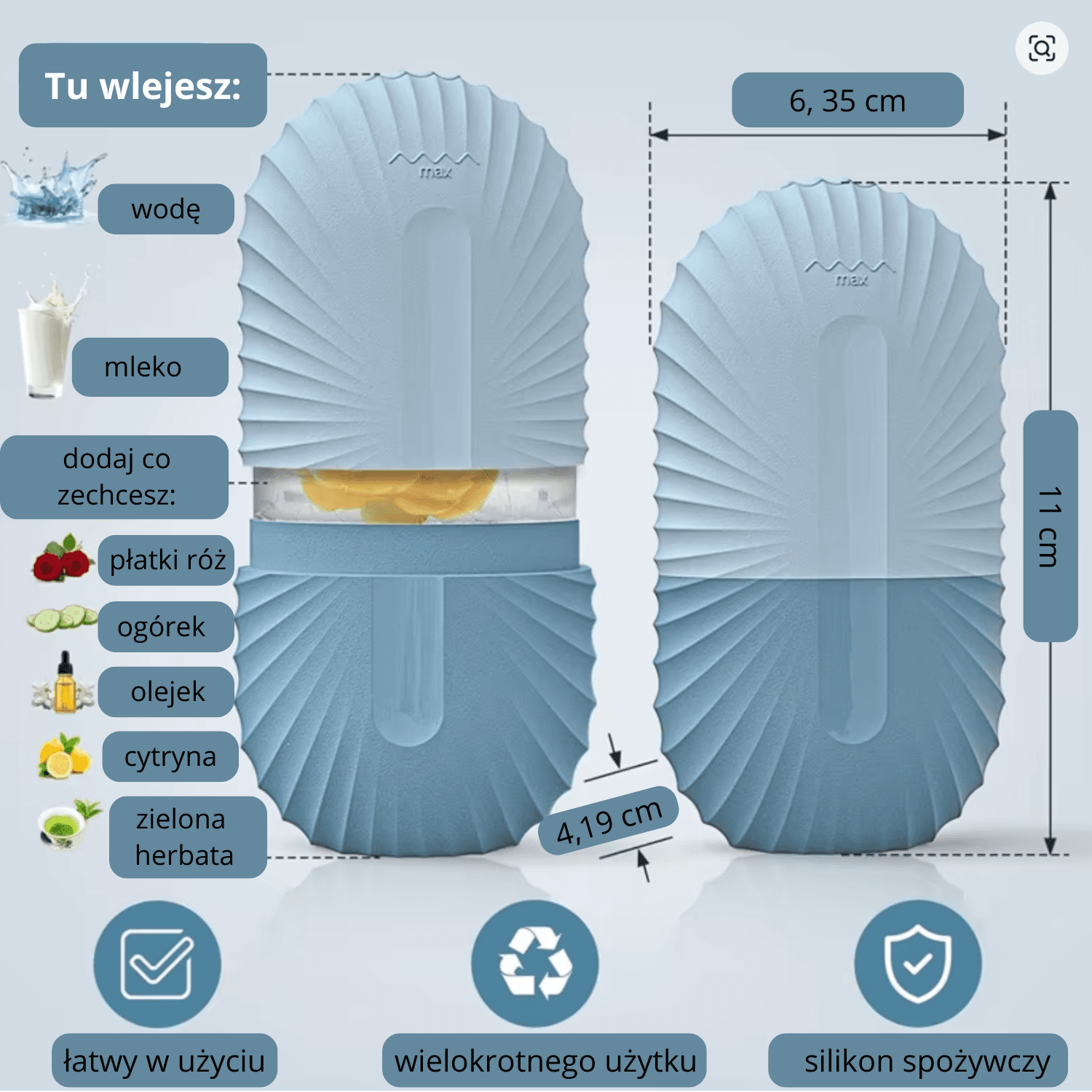 Chłodzący masażer do twarzy ❄️ 🥶