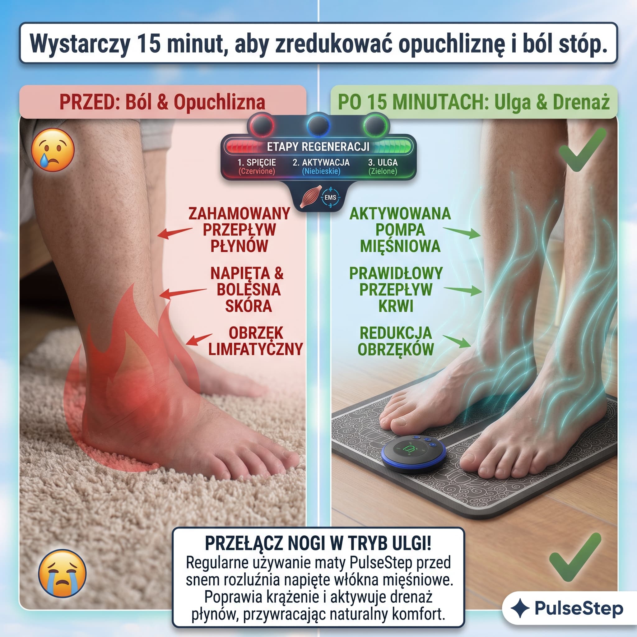 PulseStep™ PRO System Elektrostymulacji Neuromięśniowej (NMES/EMS). Gwarancja 24 miesiące!