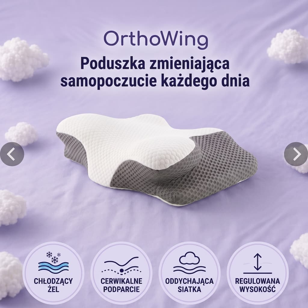 Poduszka ortopedyczna "OrthoWing" 🌿